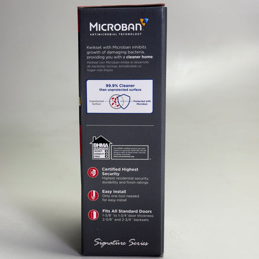 KWIKSET Door Knob Keyed Entry w/ Microban Polished Brass 97402-734