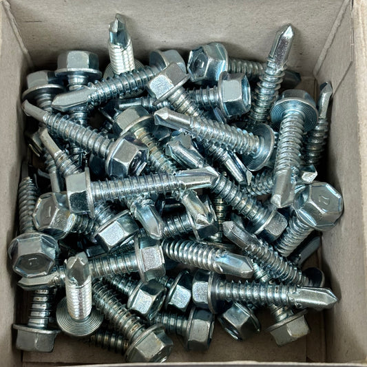 DEWALT (500 PK) Self-Drilling Screws 5/8"Hex Washer 1/4"-14x1-1/4" DFSEDB955-050