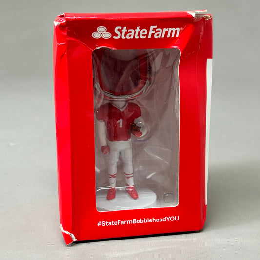 STATE FARM Company Football Player Bobble Head YOU Photograph Distressed Box As-is