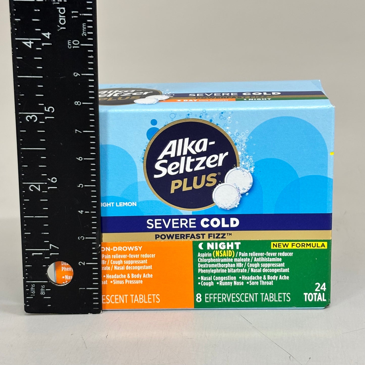 ALKA-SELTSER PLUS (2 PACK, 24 TABLETS EACH) Severe Cold 16 Day + 8 Night Tabs BB 03/26