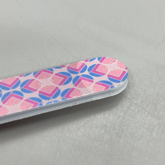 WALGREENS (10 PACK!) Pattern Nail File 7" Pink Abstract WIC 254462