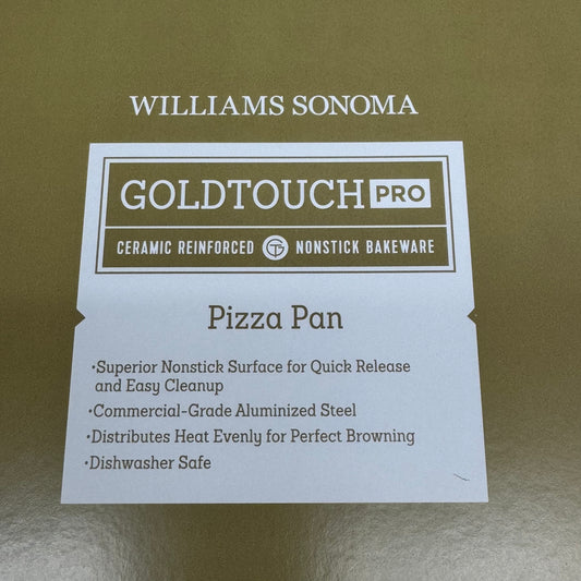 WILLIAMS SONOMA Goldtouch Pro Ceramic Pizza Pan 14 in Gold 9940254