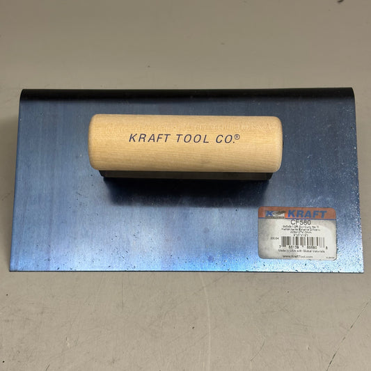 KRAFT TOOL CO Outside Curb Nose Tool with Wood Handle 9" x 5" x 5" 1/2"R CF580