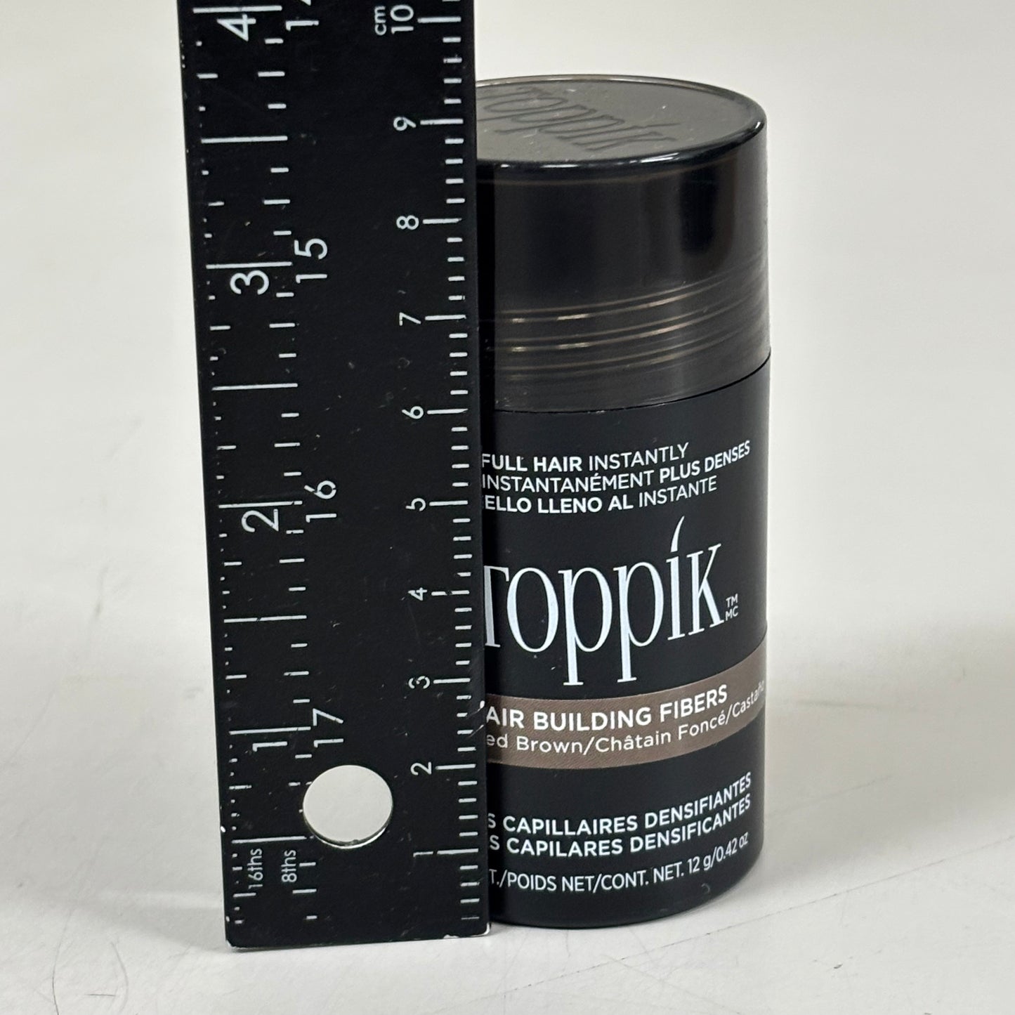 TOPPIK Safe & Natural Hair Building Fibers All Hair Types 0.42 oz Medium Brown