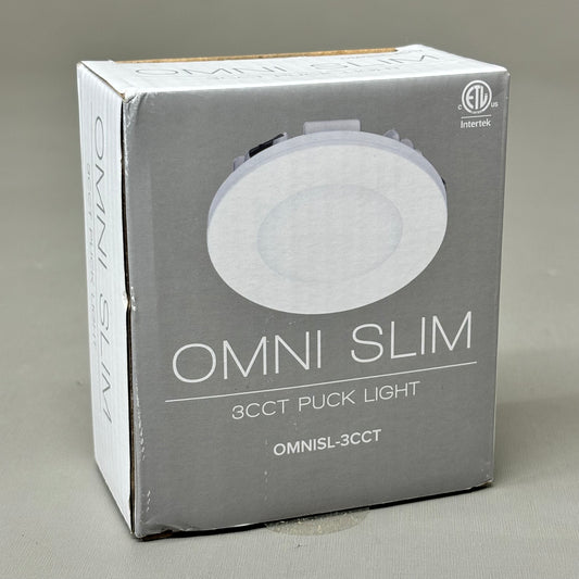 OMNI SLIM LED Puck Light 280 Lumens Adjustable Color Temp White 3CCT OMNISL-3CCT