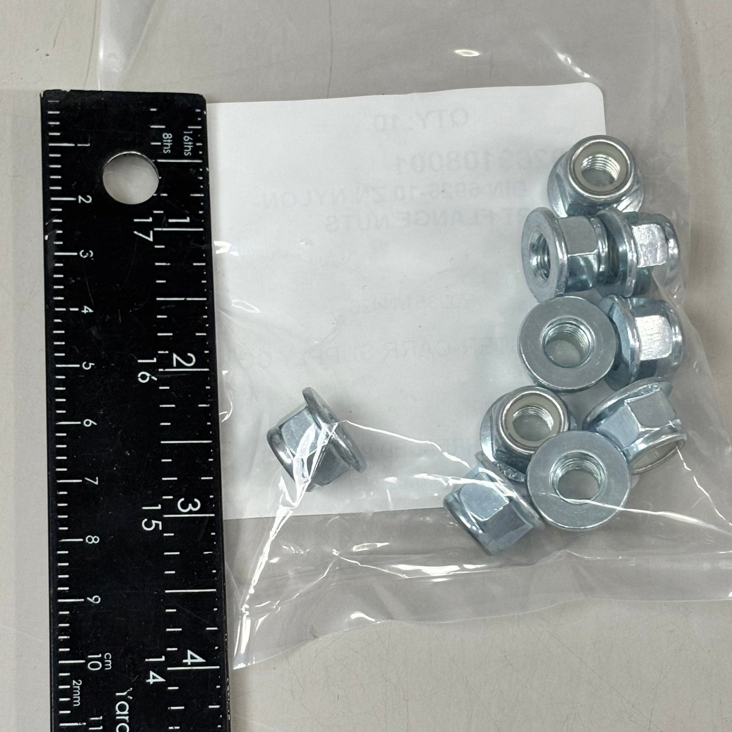 METRIC THREADED (3 PACK, 10 EACH)Nylon Insert Flange Nuts M 8 DIN Chrome 6926-10