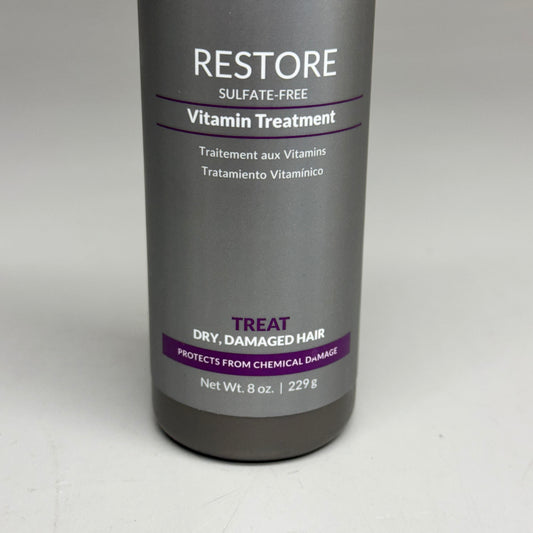 DESIGN ESSENTIALS Restore Vitamin Treatment For Dry Damaged Hair Sulfate-free 8 oz BB 05/27