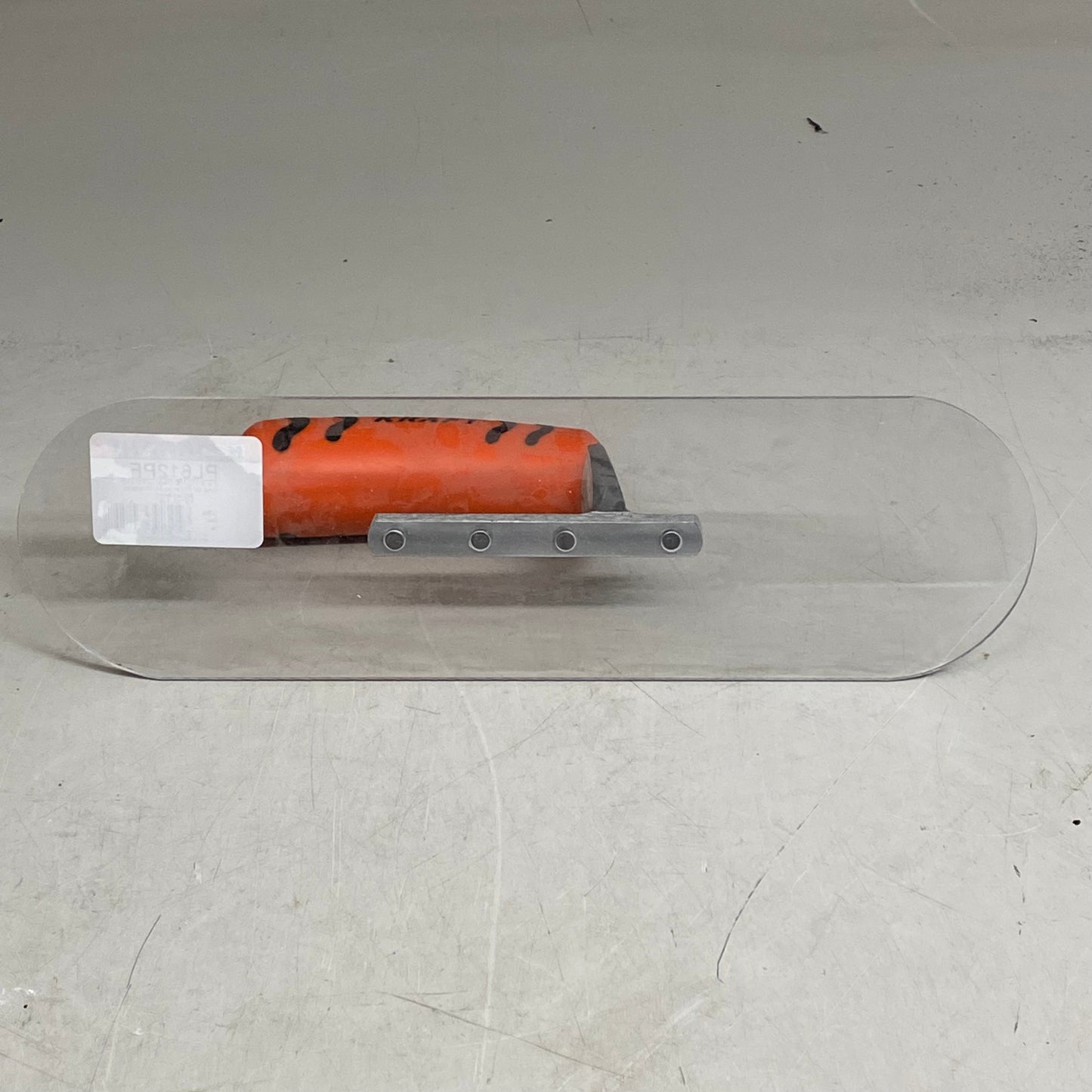 KRAFT TOOL CO Round End Plexi-Plastic Trowel with ProForm Handle 12" x 3-1/2"
