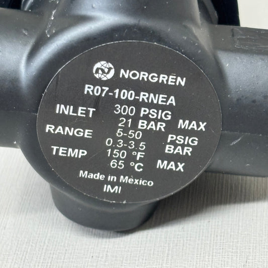 NORGREN Compressed Air Regulator 1/8" NPT 300 Max Psi Miniature R07-100-RNEA