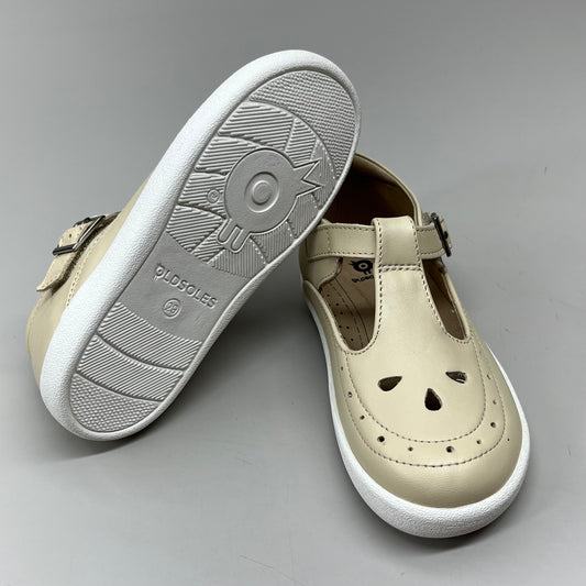 OLD SOLES Royal Adjustable T Strap Leather Shoe Kid's Sz 29 US 12 Cream #5011