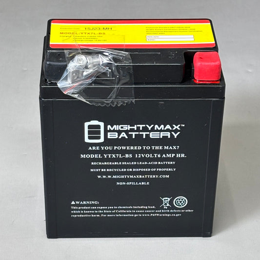 MIGHTYMAX BATTERY (8 PACK) Sealed Lead-Acid Rechargeable Battery 12V 6Ah YTX7L-BS