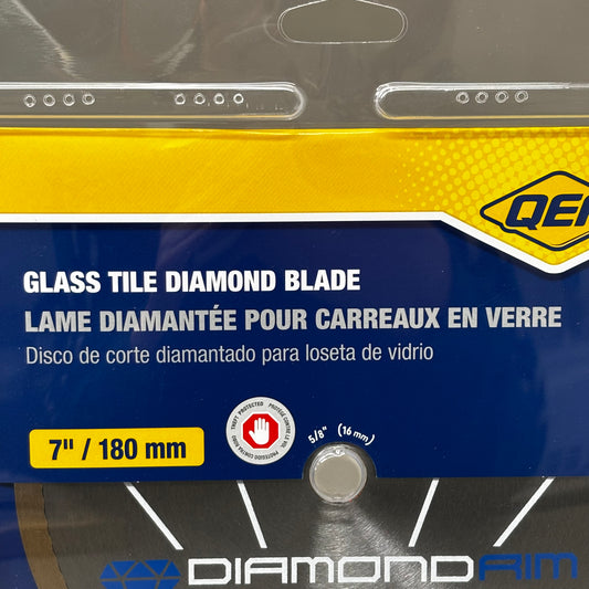 QEP Wet Tile Saw Continuous Rim Diamond Coated Blade 7"/180mm 5/8"Arbor 6-7007GL