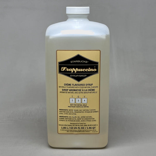 ZA@ STARBUCKS (4 PACK) Frappuccino Creme Flavored Syrup (1.86 L/bottle) BB 01/26
