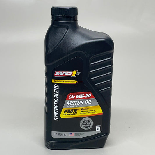 ZA@ MAG1 (6 PACK) Synthetic Blend SAE 5W-20 Motor Oil 1 QT BB 10/2025