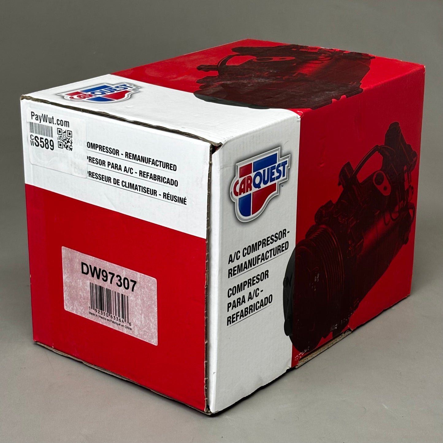 CARQUEST Standard A/C Compresor W/ Clutch Remanufactured DW97307