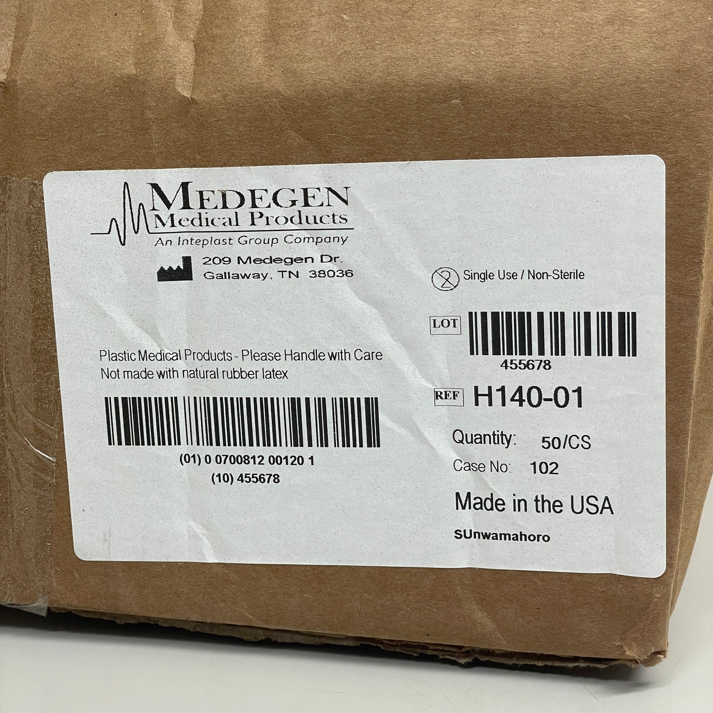 MEDEGEN MEDICAL PRODUCTS (50 PK) Male Urinal w/ Hanging Lid Translucent 1 qt H140-01 (Distressed Box)