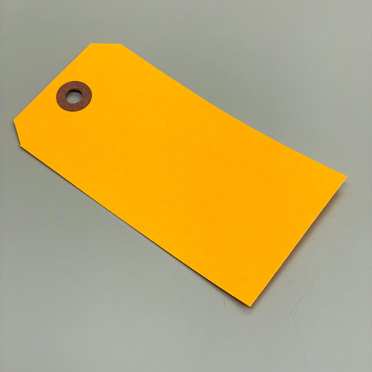 1,000 Shipping Hang Tags Fluorescent Orange 13 Pt. Cardstock 4 3/4" x 2 3/8" 513FOG