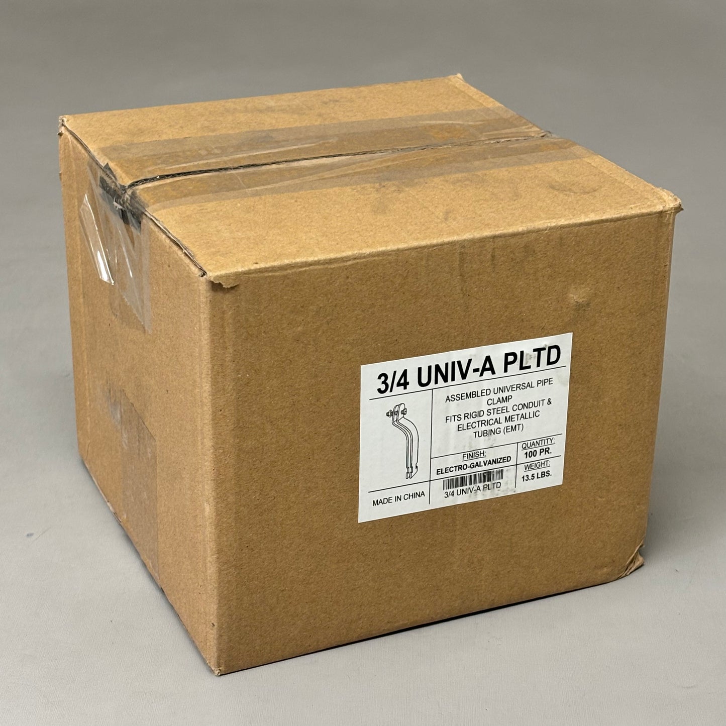 CENTAUR (100 PACK)Universal Durable Pipe Clamp WI UPC3/4 3/4" Chrome UNIV-A-PLTD