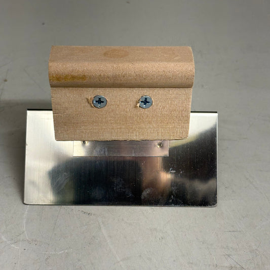 KRAFT TOOL CO 90°Radius Stainless Steel Outside Corner Tool with Wood Handle 4x2