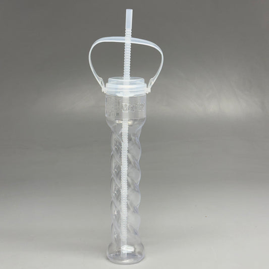 ZA@ WHIRLEY (40 Pack) Icee Mix It Up Cups w/ Lid, Straw, & Handle Clear 200027462