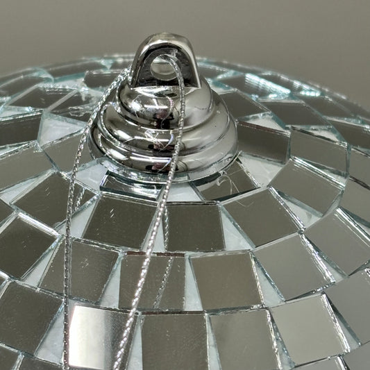 RAZ IMPORTS (2 PACK) Disco Ball Christmas Ornament Glass & Foam 8" Silver 4432735