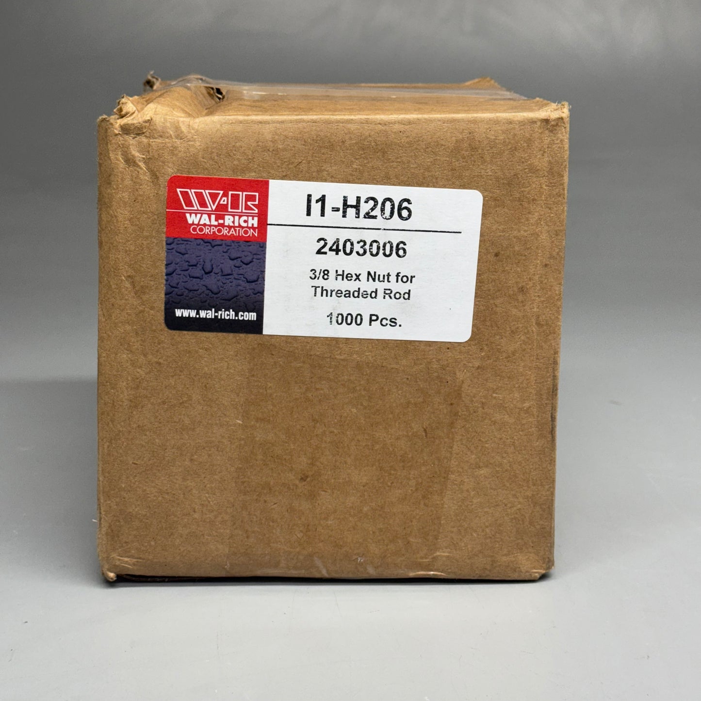 WAL RICH CORP (600) 3/8 Hex Nut For Threaded Rod 2403006