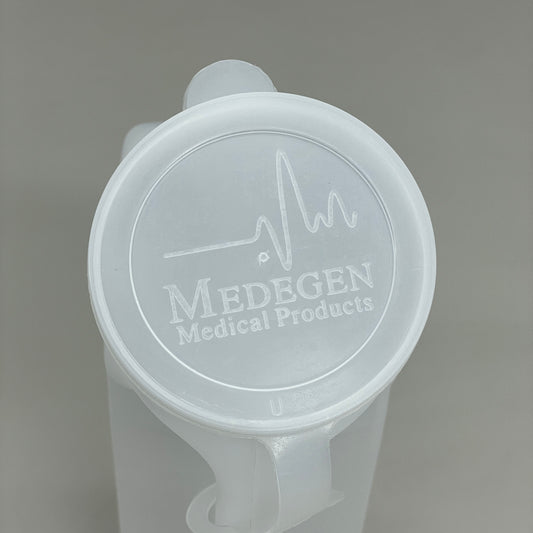 MEDEGEN MEDICAL PRODUCTS (50 PK) Male Urinal w/ Hanging Lid Translucent 1 qt H140-01 (Distressed Box)