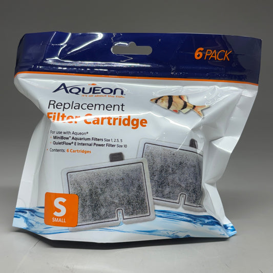 AQUEON (4 PACK) Replacement Filter Cartridges Size Small For Fish Tanks