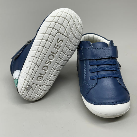 OLD SOLES Baby Rainbow Champster Leather Shoe Sz 19 US 3 Petrol/Snow/Jade/Gris #4091