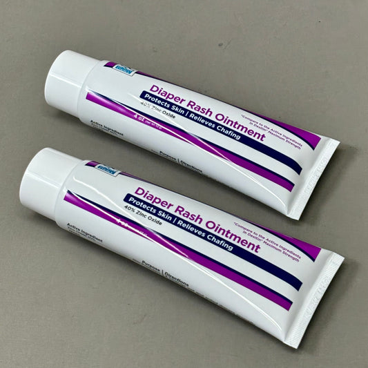 QUALITY CHOICE (2 PACK) Diaper Rash Ointment 40% Zinc Oxide 4 oz BB 07/27 98727