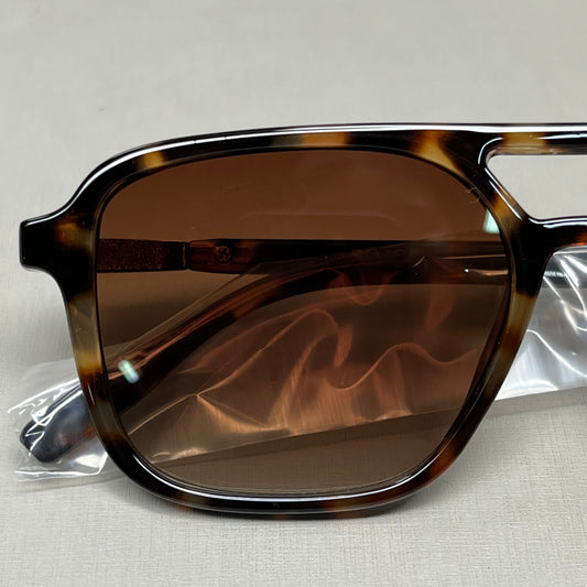 SOJOS Retro Aviator Sunglasses Tortoise Frame Brown Lens SJ2202C3 (New)