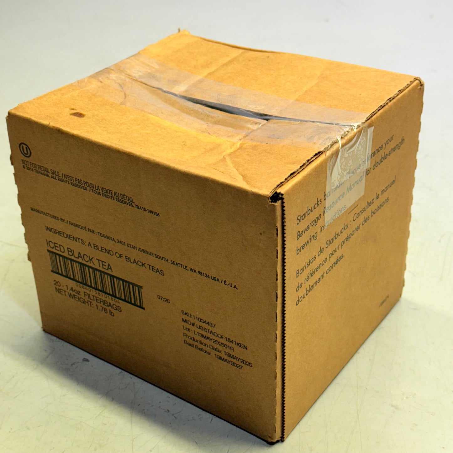 ZA@ (24 PACK) STARBUCKS Teavana Passion Iced Herbal Tea 24 - 0.95 oz filterbags BB 05/27