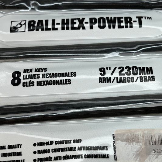 EKLIND Set of 2! Hex-Power-T 8 Hex Keys 6"/150mm 9"/230mm Blue 64808 64608