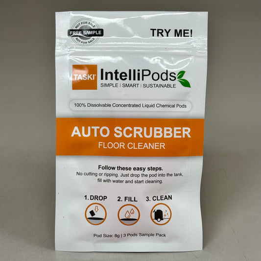 ZA@ TASKI (5 PACK, 3 PODS EACH) Biodegradable IntelliPods Auto Scrubber Floor Cleaner