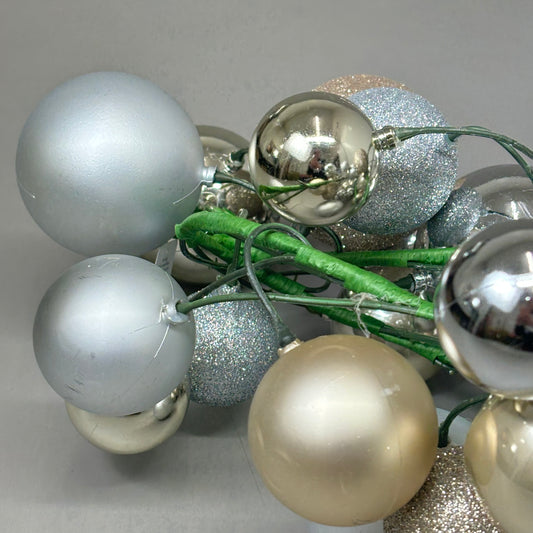 RAZ IMPORTS Plastic Christmas Ball Garland Decoration 6' Champagne G4432706