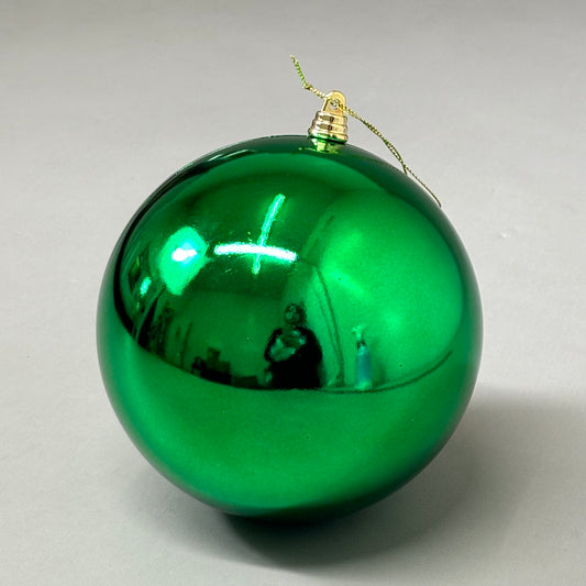RAZ IMPORTS (2 PACK) Christmas Decoration Ornament Plastic 6" Shiny Green 4314923