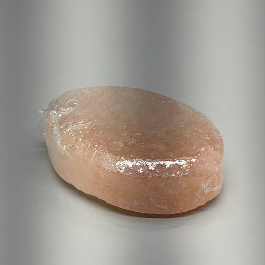 PURE HIMALAYAN SALT WORKS (6 PK) Flat Oval Pink Salt Massage Stones 308497