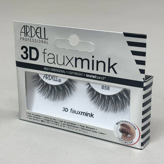 ARDELL (4 PACK, 1 PAIR EACH) 3D Fauxmink Multi-Dimensional Rounded Eyelashes 858