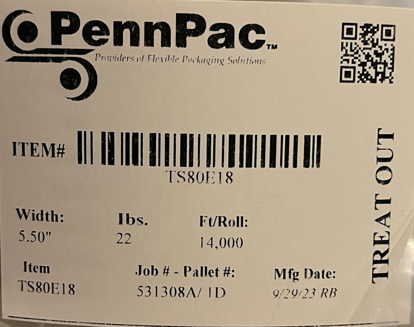 PENNPAC Packaging Roll | 14,000 ft | Clear Flexible Packaging Solution TS80E18