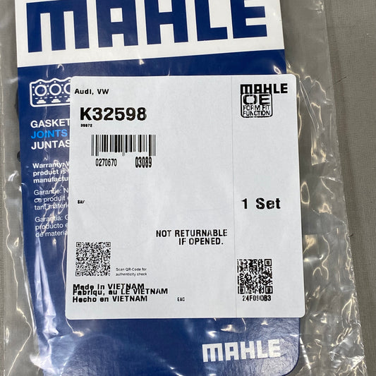 MAHLE Engine Water Pump Gasket-Eng For Audi & Volkswagen K32598