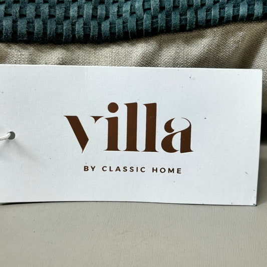 VILLA 18"x18" MP Bassinet Suede Decorative Throw Pillow Blue Slate