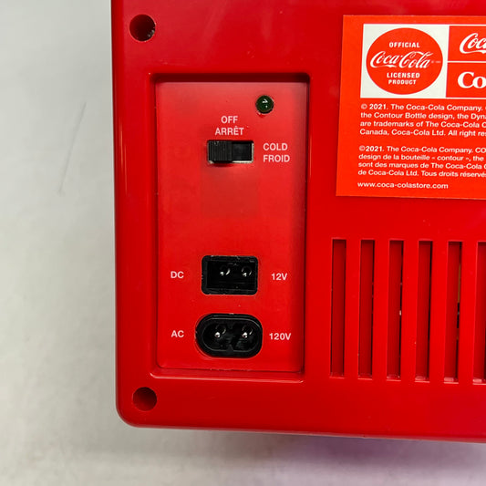 KOOLATRON Coca-cola Classic Travel Mini Fridge 12V DC Fits 6 Cans Red KWC-4