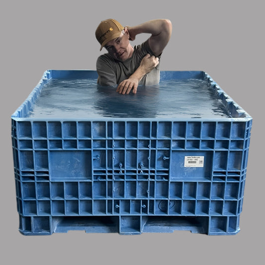 ZA@ ORBIS BULKPAK HDR Bulk Pallet Container Blue HDRS4845-24-6 & DKBLUFXD WALL