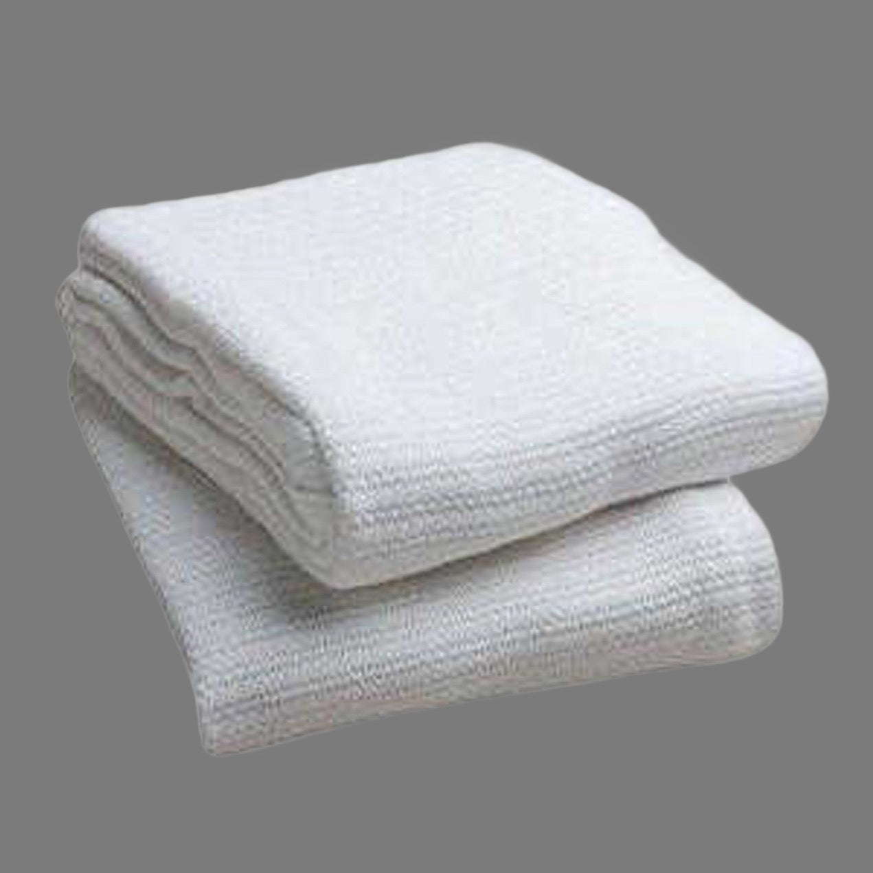 Open Weave Thermal Blanket, White