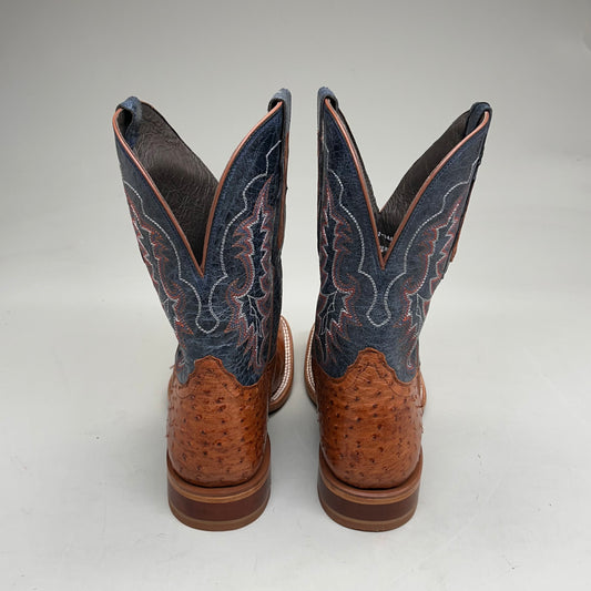 Tony Lama Murillo brandy Smooth Ostrich Style # SA6101 Men's Size 9 EE