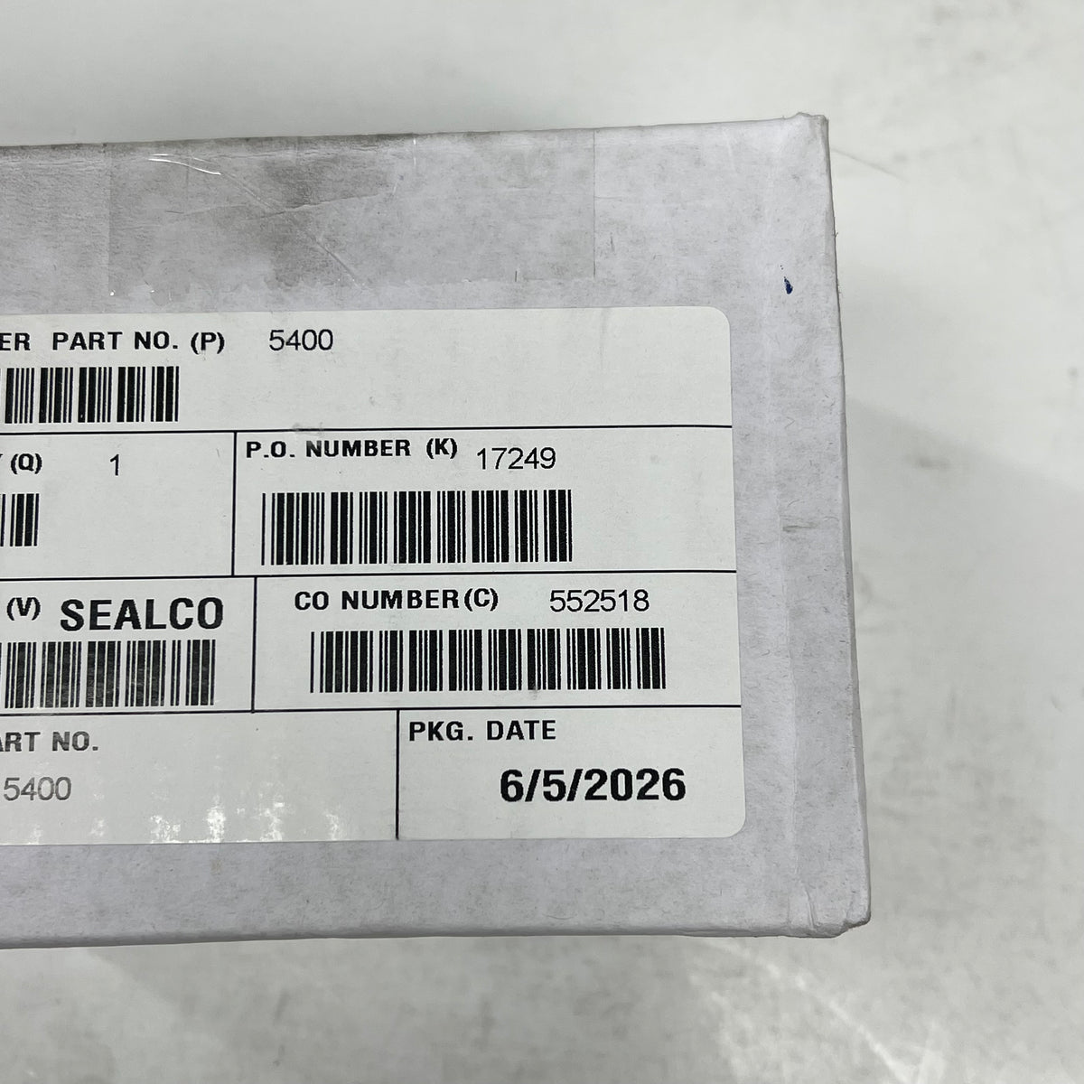 SEALCO Compressor Pressure Control Valve Straight Through 1/4" NPT Port 5400