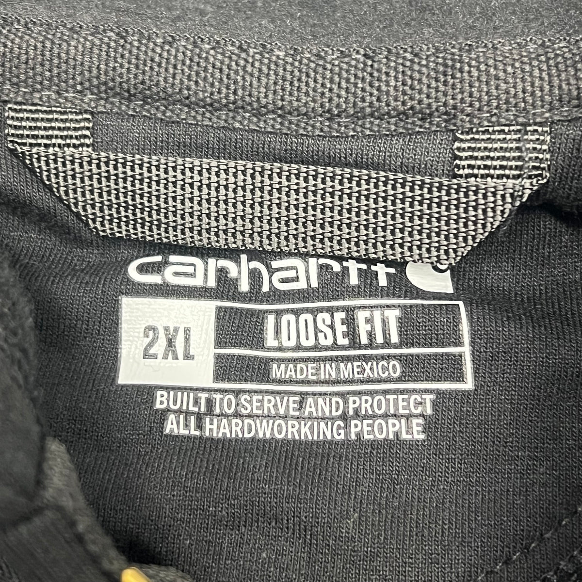 CARHARTT Loose Fit Midweight Full Zip Sweatshirt Men's Sz 2XL Black TS0122