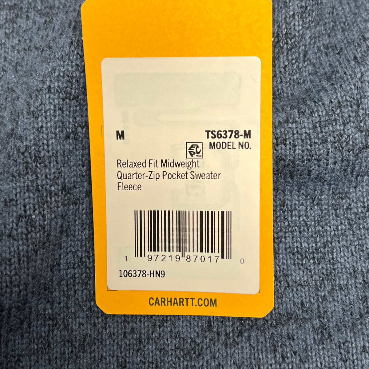 CARHARTT Wayland Sweater Relaxed Fit Midweight Men's Sz M Faded Navy TS6378-M