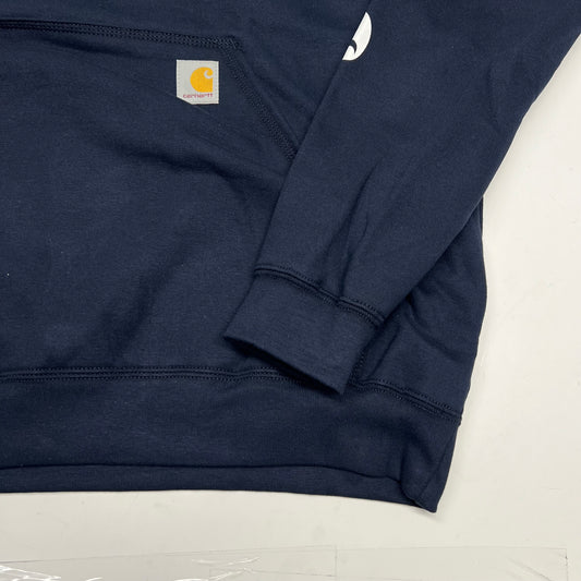 CARHARTT Iconic K288 Logo Graphic Sweatshirt Men's Sz Tall L New Navy TS0288-M