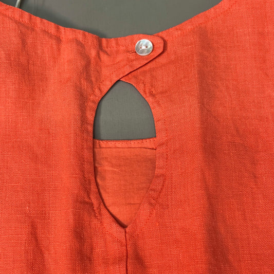 TOMMY BAHAMA Two Palms Linen Shift Short Dress Sz XS Burnt Coral TW615379 (New)